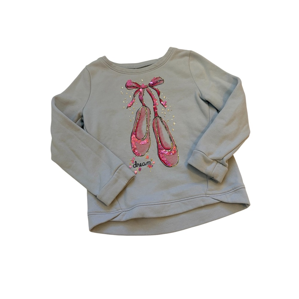 *4for$20 Mix&Match* Little Girls Ballet Sequin Sweatshirt Light Blue Pink Size 4